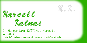 marcell kalnai business card